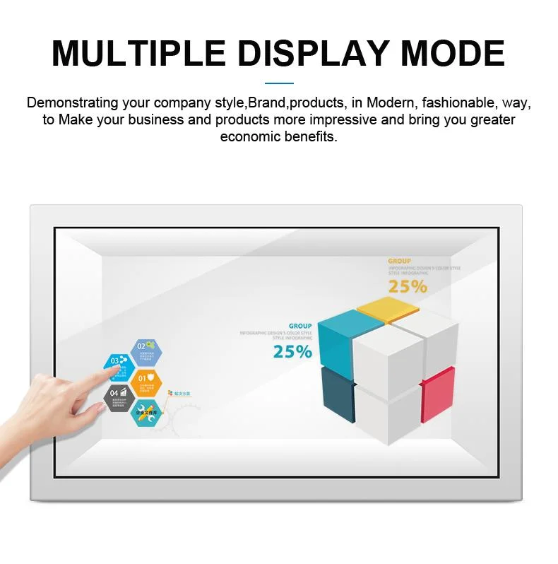 USB or Network WiFi See-Through Touch Screen LCD Transparent Display Media Player Digital Signage Box