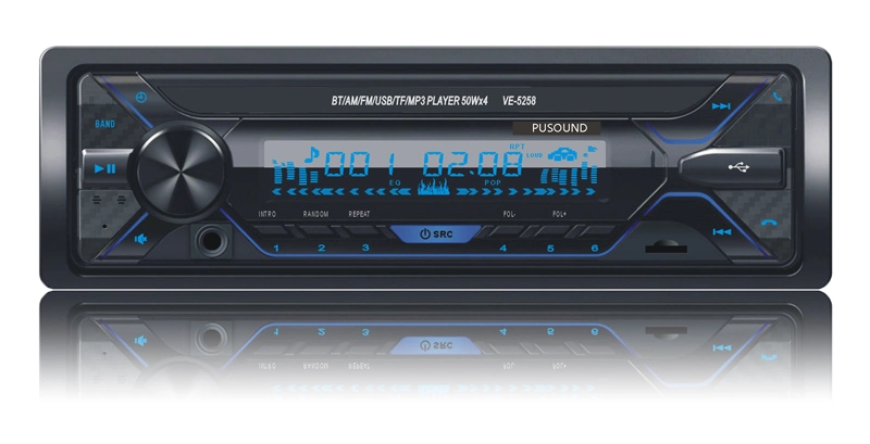 Fixed Panel Car MP3 Stereo Audio Bluetooth FM Radio Player with Aux USB SD/TF