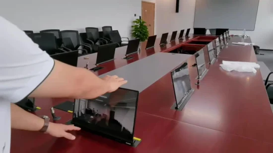 Système de vidéoconférence, moniteur de Table de 24 pouces, caché, mécanisme de levage monté sur ordinateur de bureau, moniteur Pop-up motorisé à distance LCD