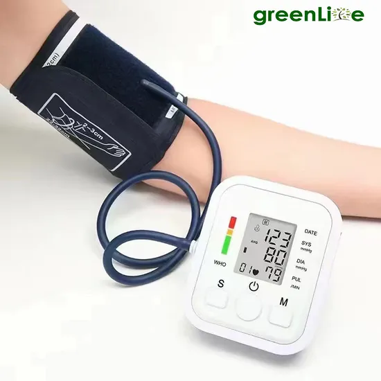 Moniteur portatif de tension artérielle de bras de mètre de tension artérielle d'affichage à cristaux liquides/LED